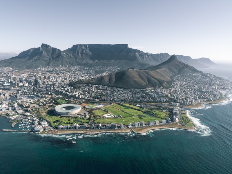 Cape Town coastline with Table Mountain