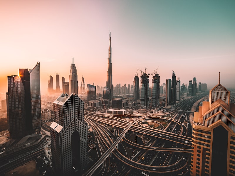 Dubai skyline with modern towers