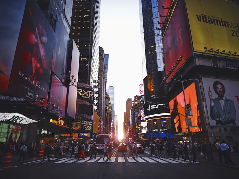 New York City skyline and street view