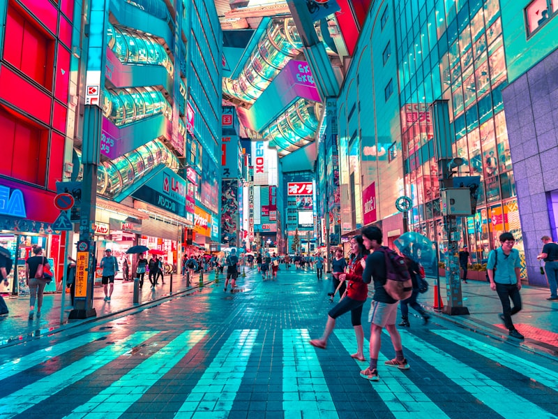 Tokyo city skyline illuminated at night
