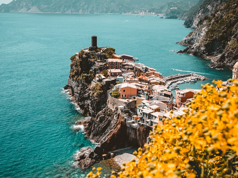 Colorful coastal village along the Amalfi coast