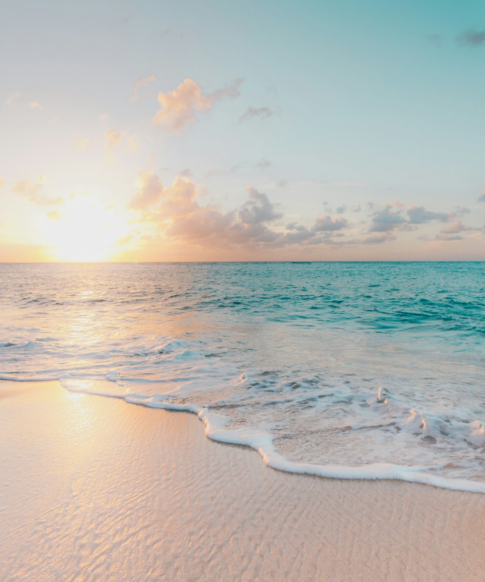 Turquoise tropical beach with gentle waves
