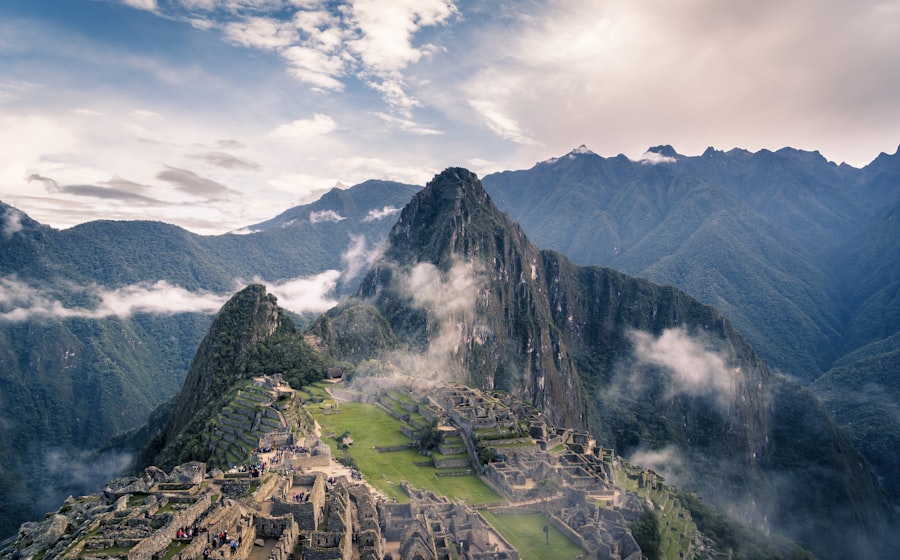 Machu Picchu mountain citadel above the clouds